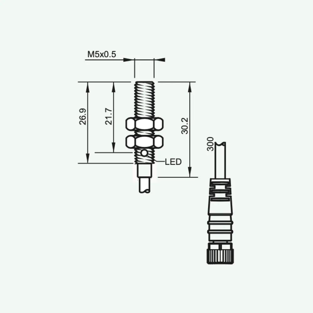 Standard Inductive Sensors DC 3/4 wires M5