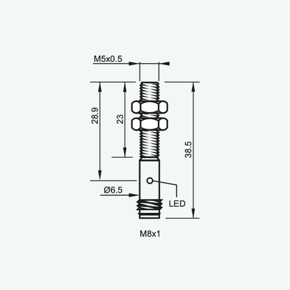 Cảm biến cảm ứng tiêu chuẩn DC 3/4 dây M5