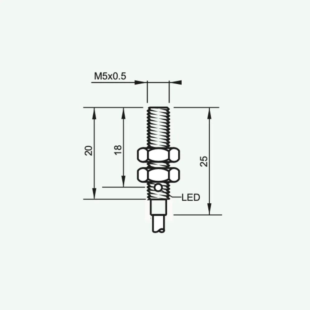 Standard Inductive Sensors DC 3/4 wires M5