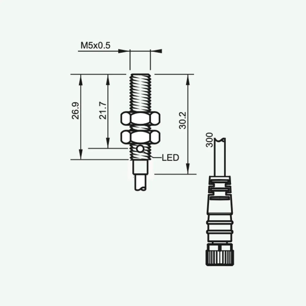 Standard Inductive Sensors DC 3/4 wires M5