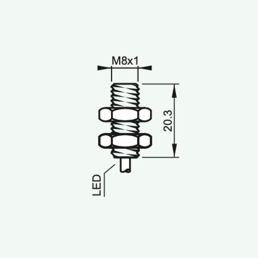 Cảm biến cảm ứng tiêu chuẩn DC 3/4 dây M8