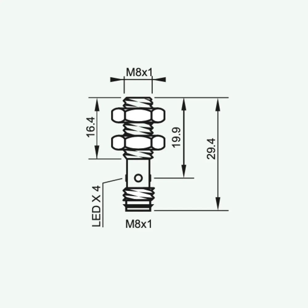 Standard Inductive Sensors DC 3/4 wires M8