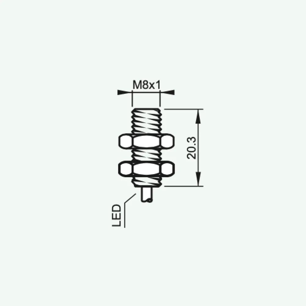 Cảm biến điện cảm tiêu chuẩn DC 3/4 dây M8