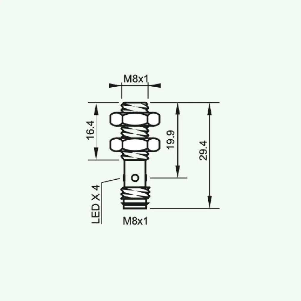 Standard Inductive Sensors DC 3/4 wires M8