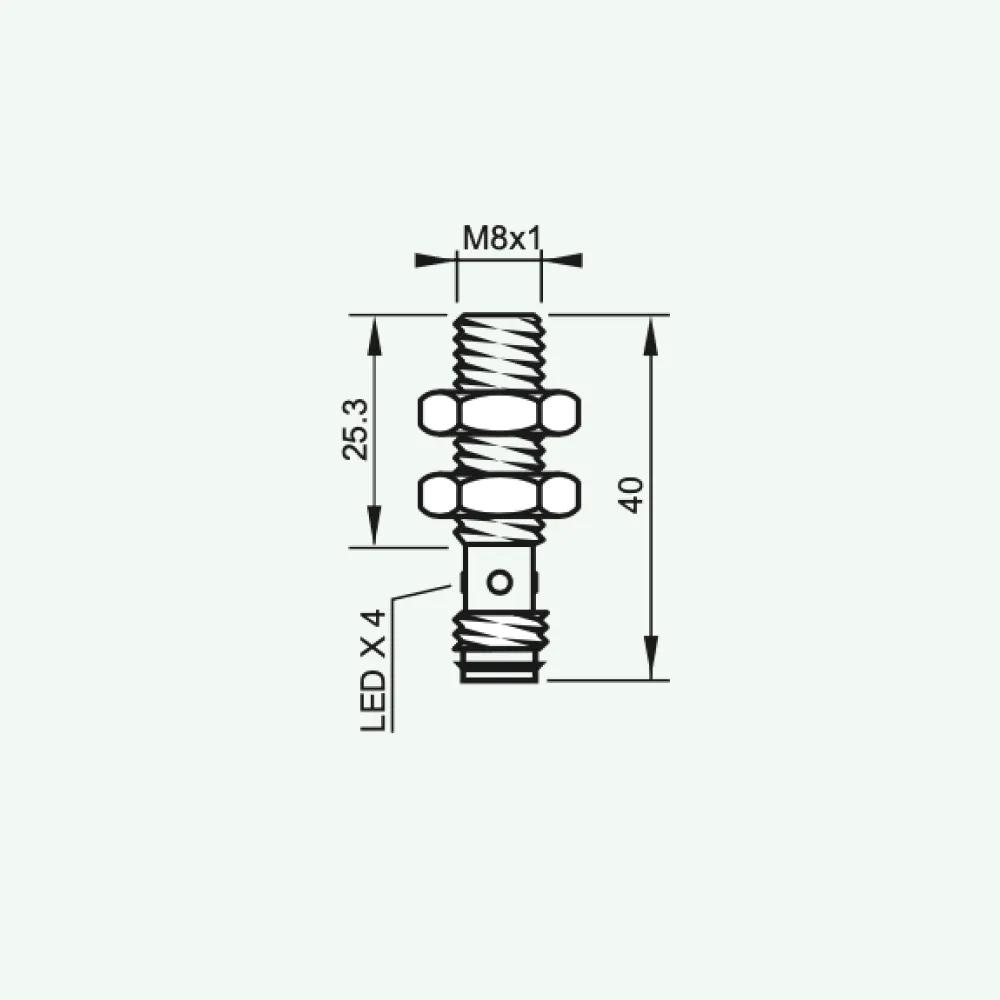 Standard Inductive Sensors DC 3/4 wires M8