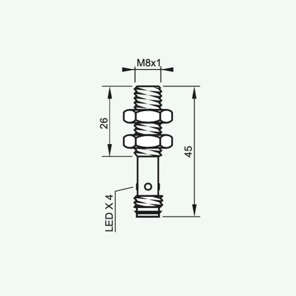 Standard Inductive Sensors DC 3/4 wires M8