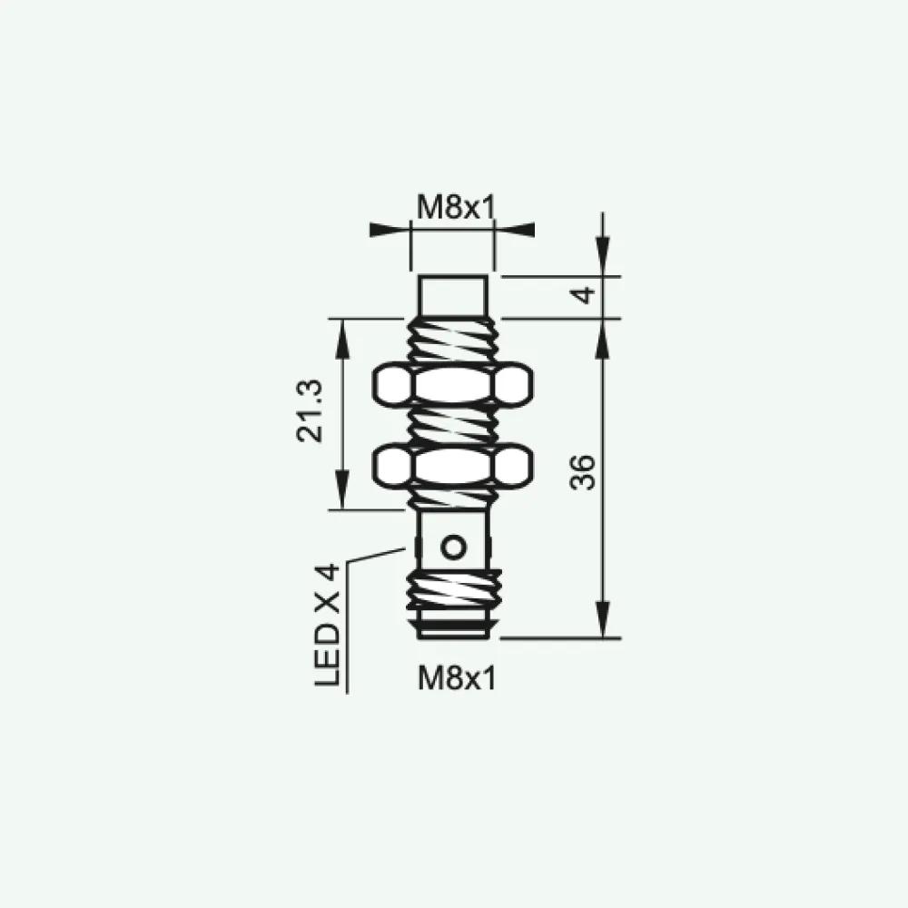 Standard Inductive Sensors DC 3/4 wires M8