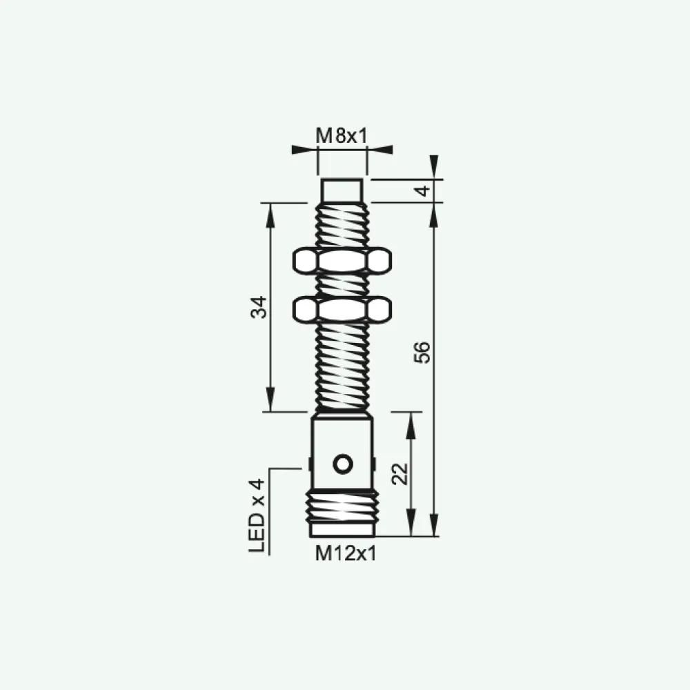 Standard Inductive Sensors DC 3/4 wires M8