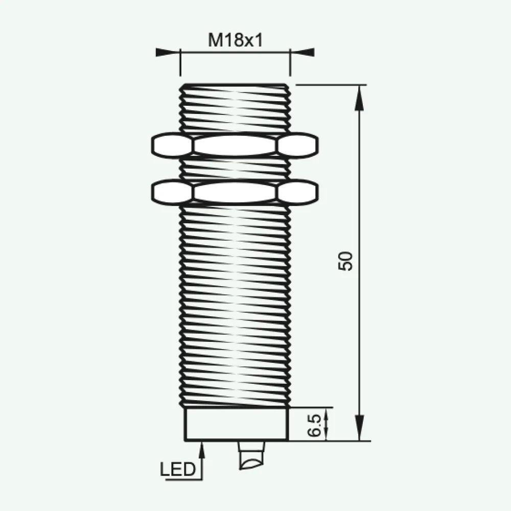 Cảm biến cảm ứng tiêu chuẩn dây DC 3/4 M18