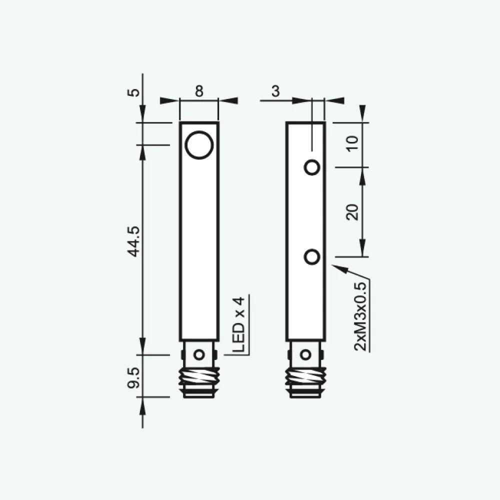 Standard Inductive Sensors DC 3/4 wires M30/QS8