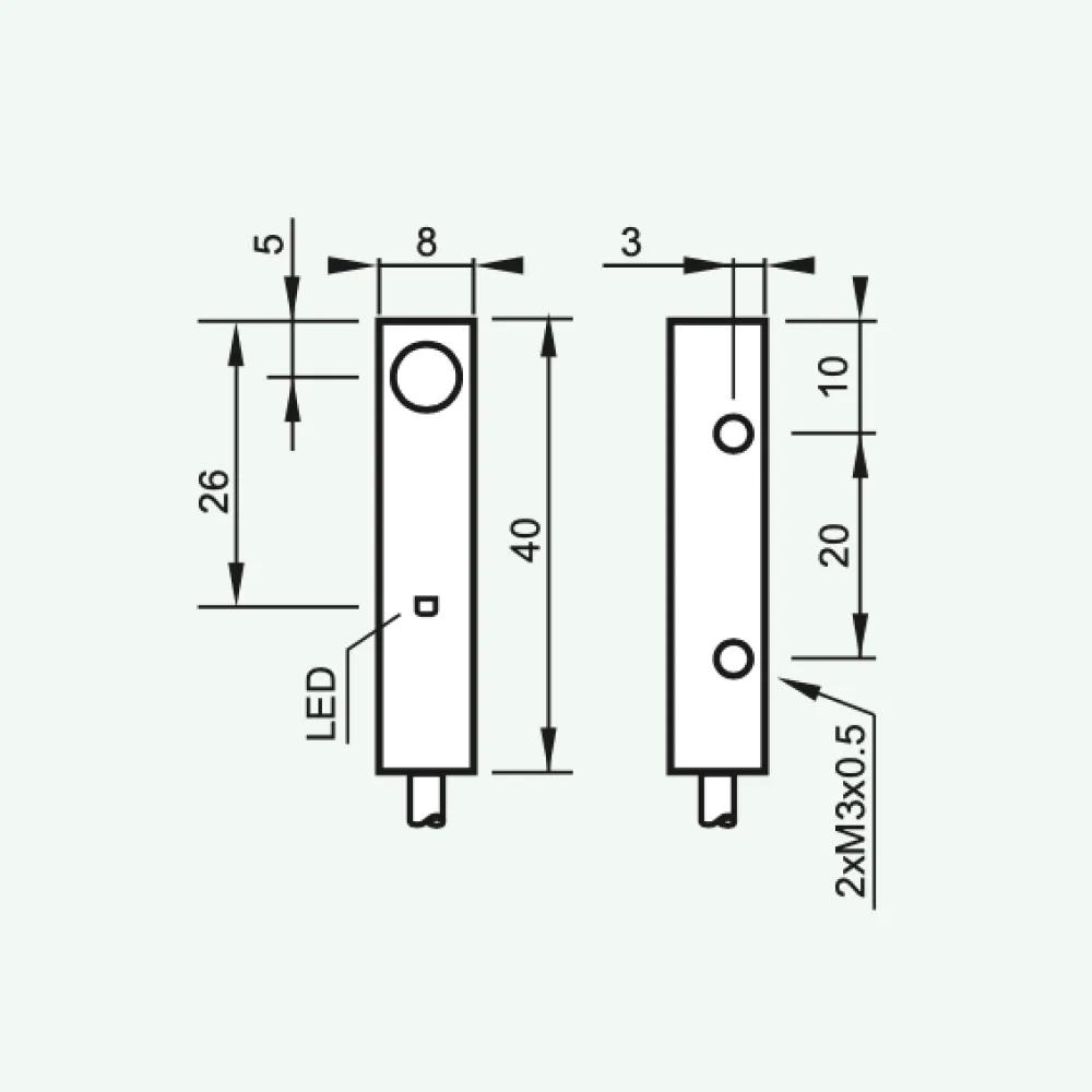 Cảm biến cảm ứng tiêu chuẩn dây DC 3/4 M30/QS8