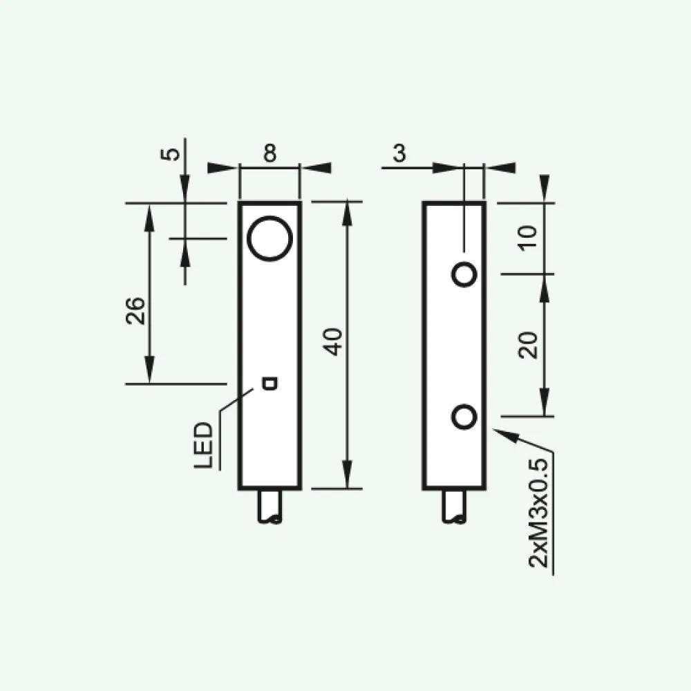 Standard Inductive Sensors DC 3/4 wires M30/QS8