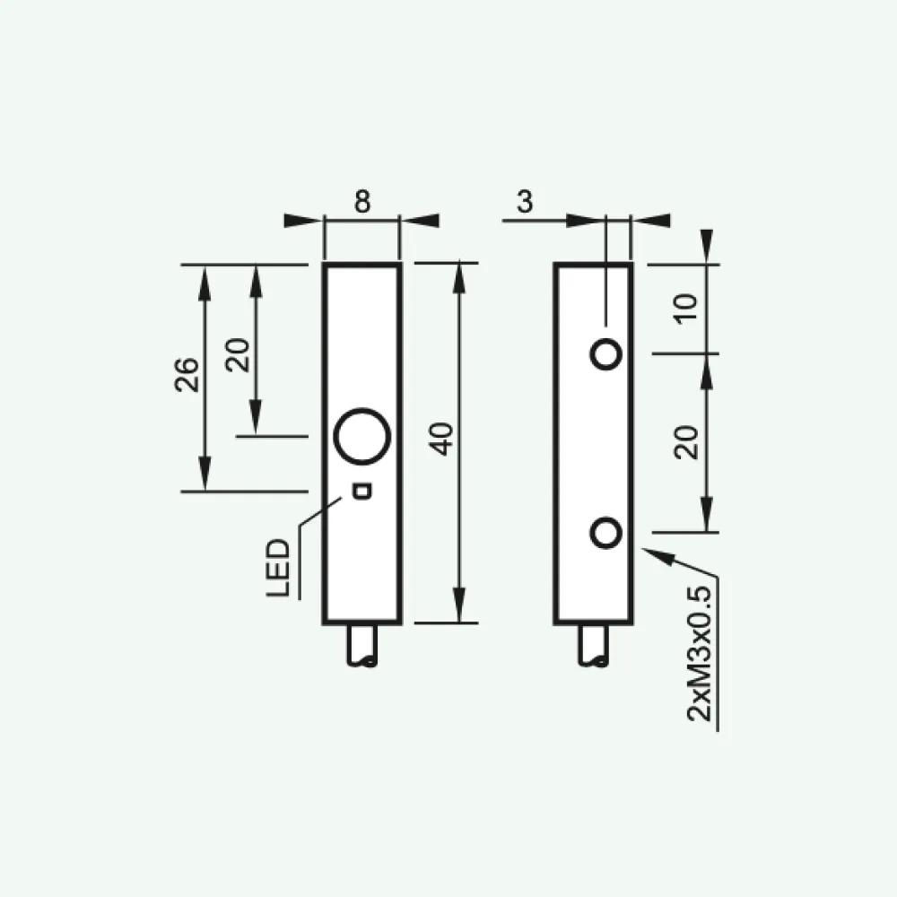 Standard Inductive Sensors DC 3/4 wires QM8/QS8