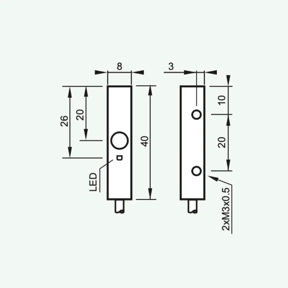 Cảm biến cảm ứng tiêu chuẩn dây DC 3/4 QM8/Q18