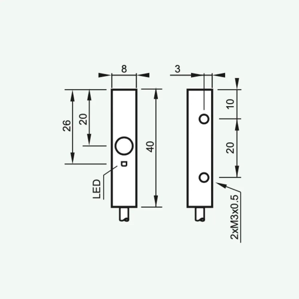 Standard Inductive Sensors DC 3/4 wires QM8/Q18