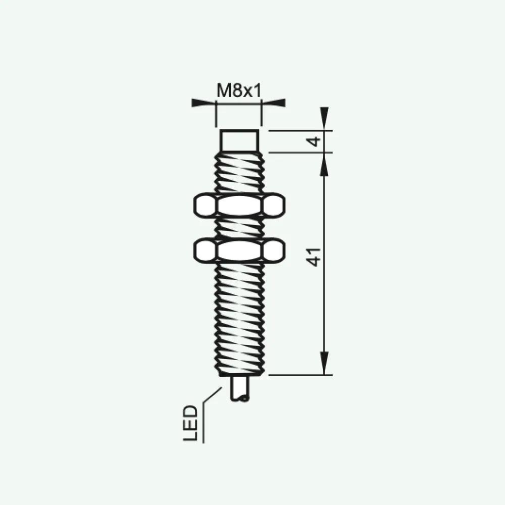 Cảm biến điện cảm tiêu chuẩn DC 2 dây M8