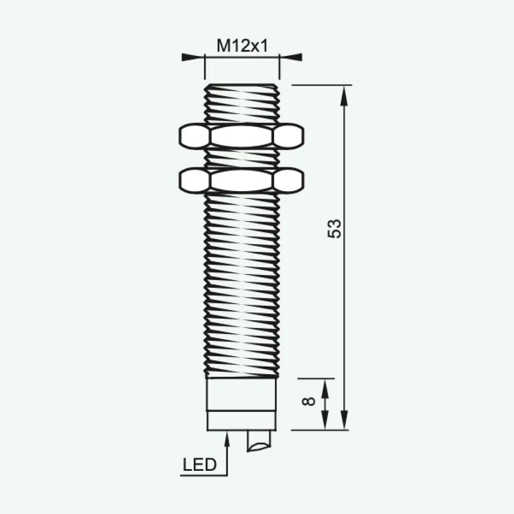 Cảm biến điện cảm tiêu chuẩn DC 2 dây M12