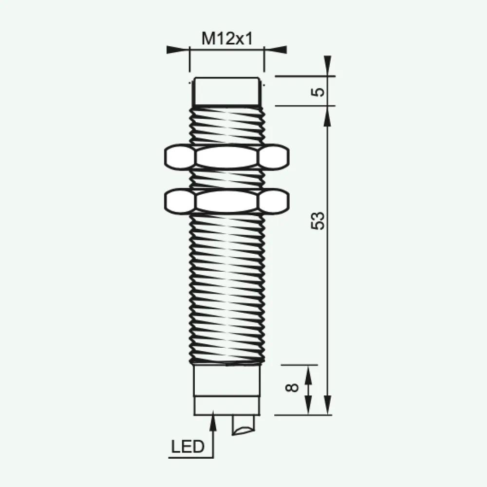Cảm biến điện cảm tiêu chuẩn DC 2 dây M12