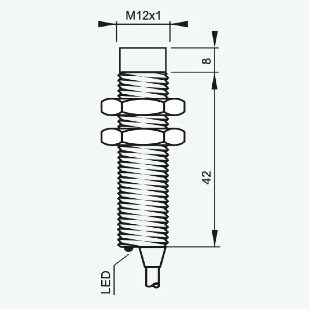 Cảm biến điện cảm tiêu chuẩn DC 2 dây M12/M18