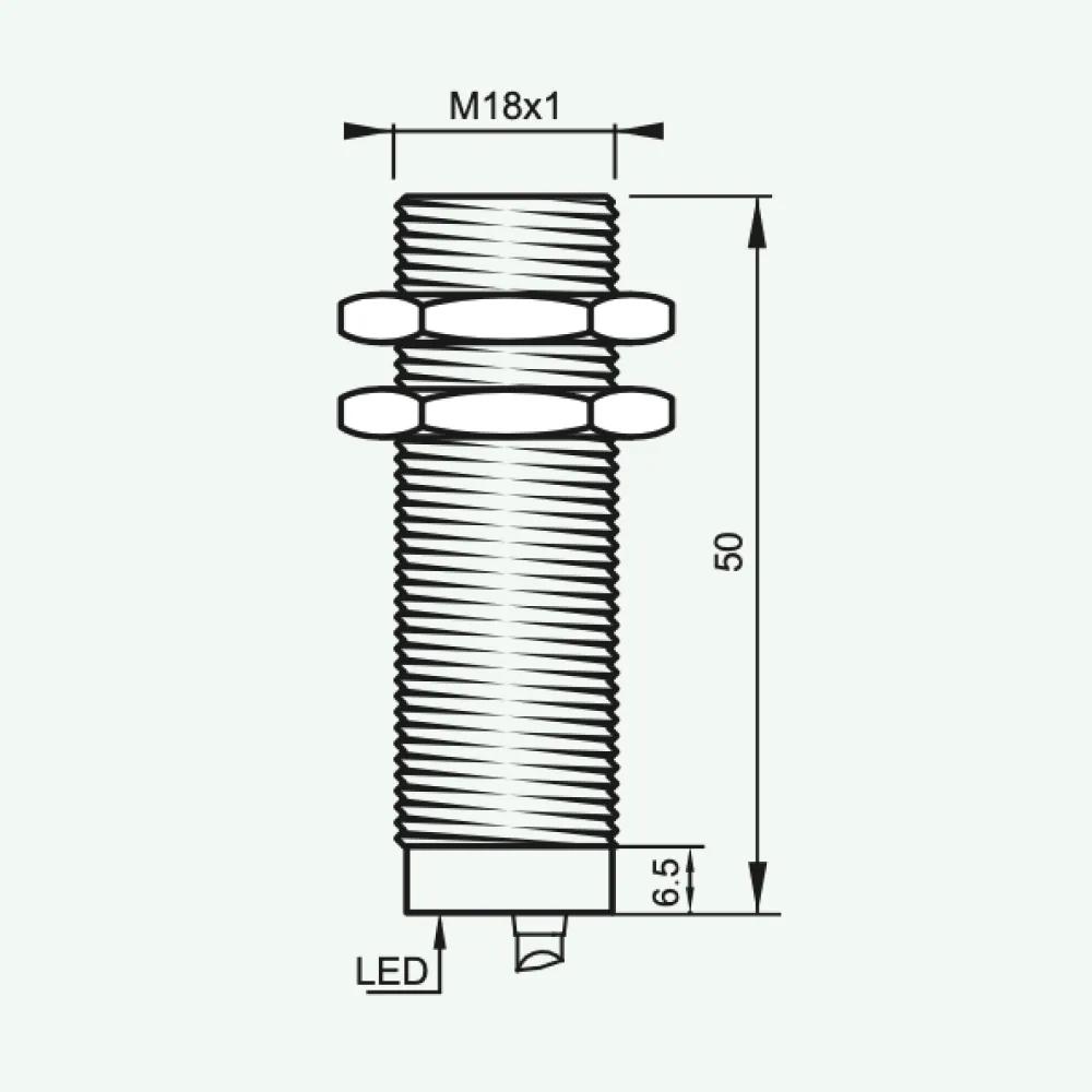 Cảm biến điện cảm tiêu chuẩn DC 2 dây M12/M18
