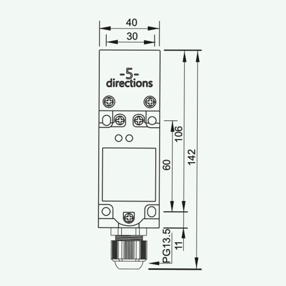 Cảm biến điện cảm tiêu chuẩn DC 2 dây K40/P80