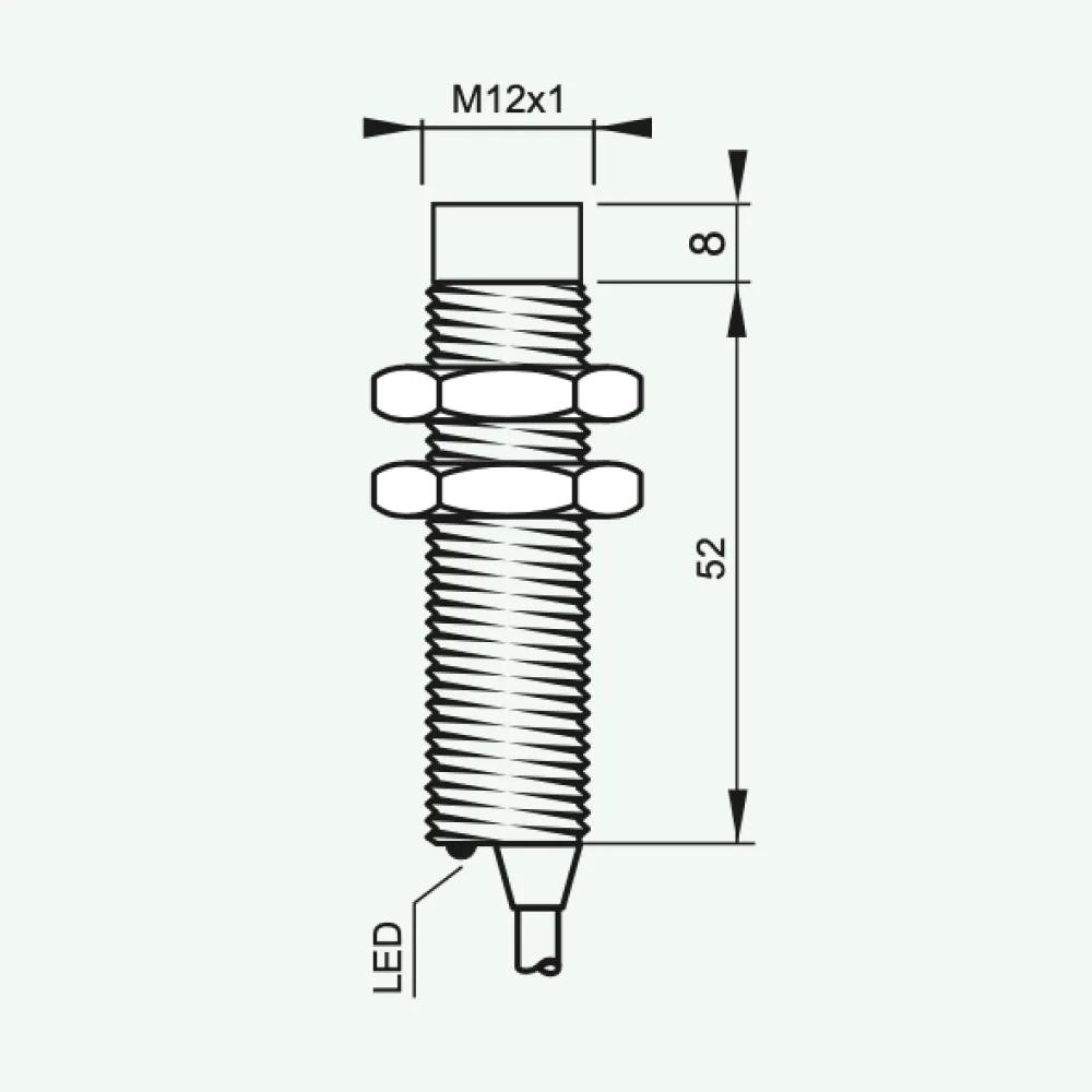 Cảm biến điện cảm tiêu chuẩn AC 2 dây M12/M18
