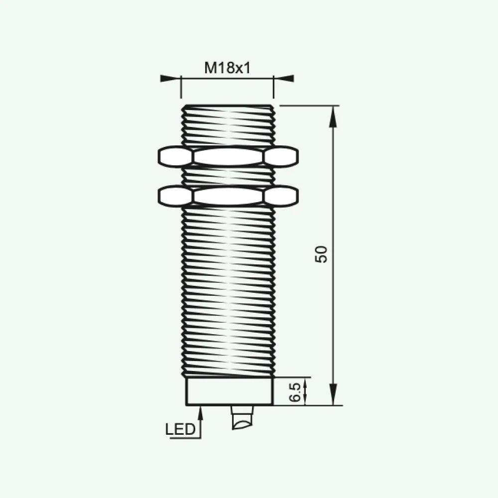 Cảm biến điện cảm tiêu chuẩn AC 2 dây M12/M18