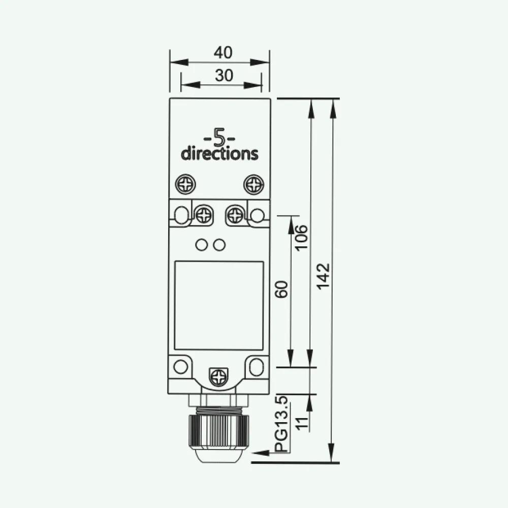 Cảm biến điện cảm tiêu chuẩn AC 2 dây Q30/K40