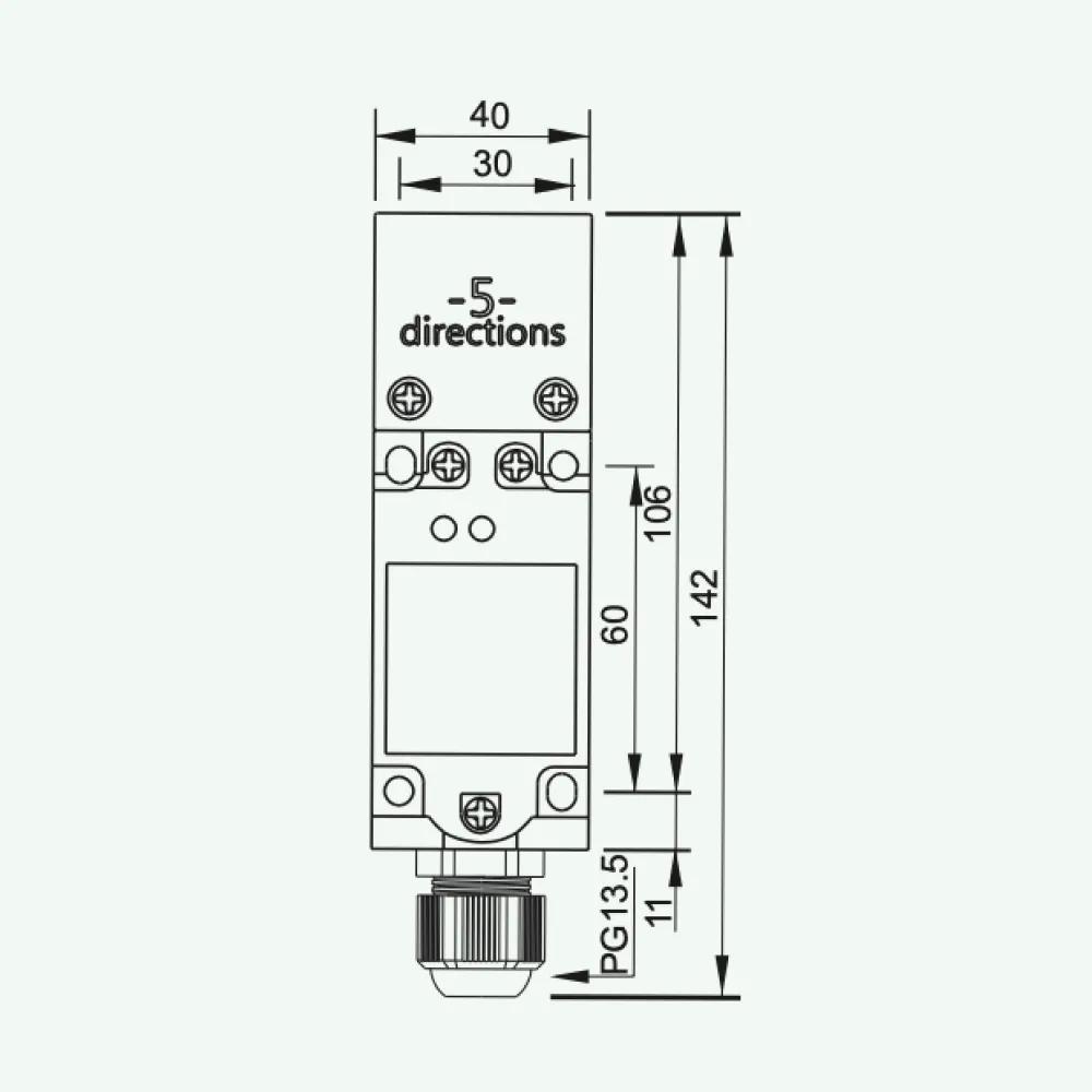 Cảm biến điện cảm tiêu chuẩn AC 2 dây Q30/K40