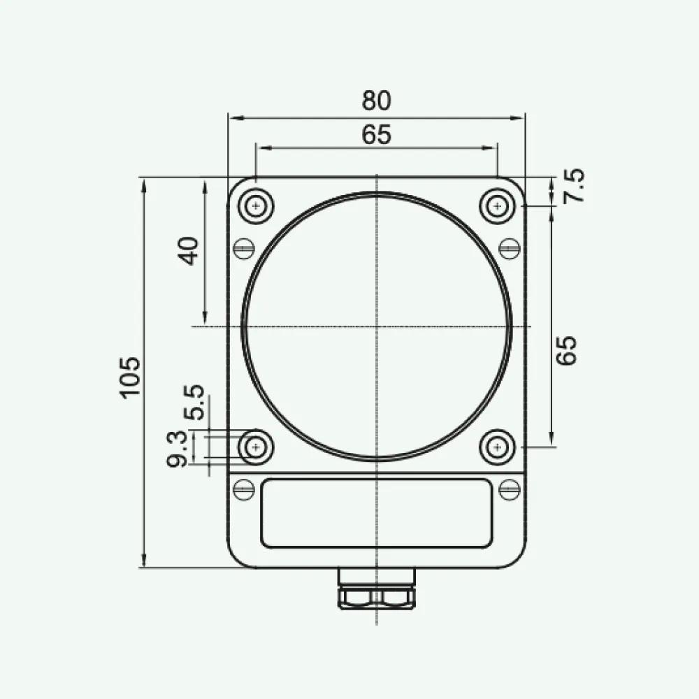Cảm biến điện cảm tiêu chuẩn AC 2 dây P80