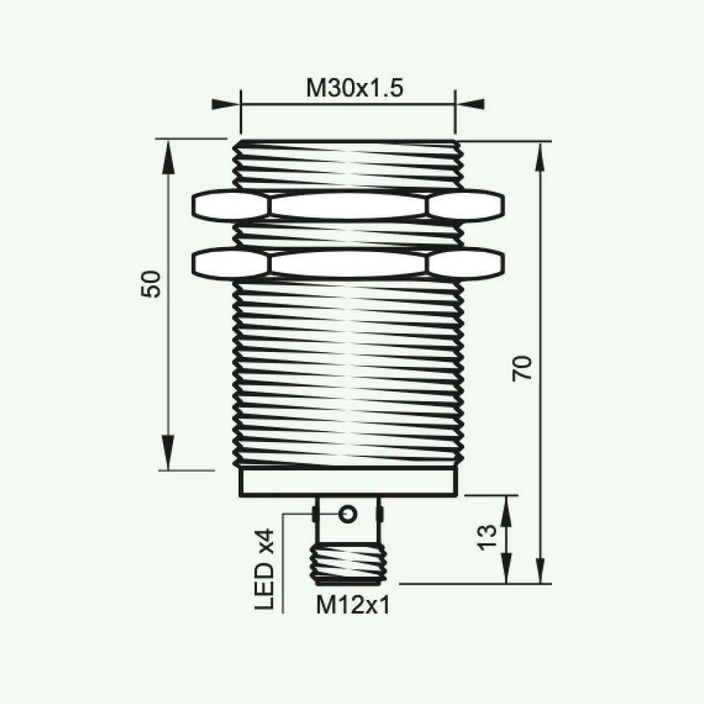 Full Metal Housing Inductive Sensors M8/M12/M18/M30